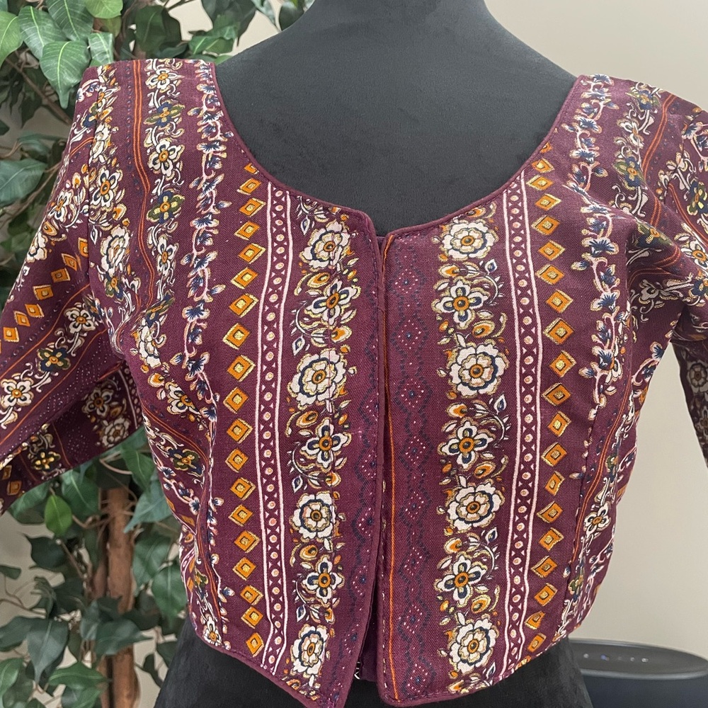 Women’s pure cotton blouse , Front Hook Pattern blouse, latest design blouse